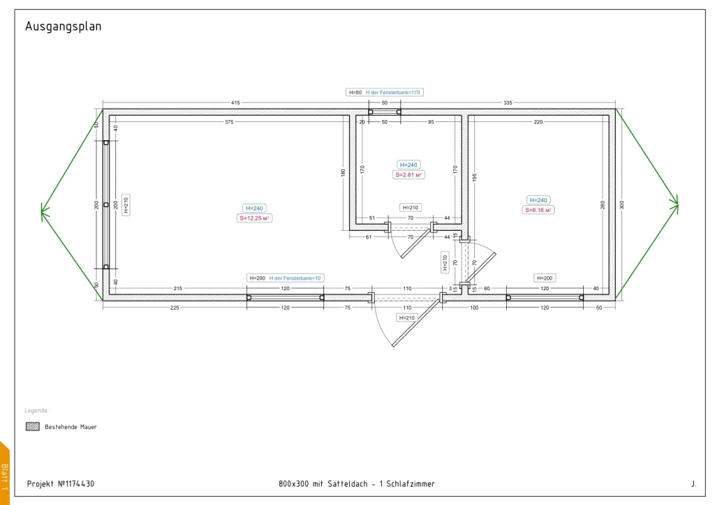 Skagen – 800 × 300 cm – Grundriss
