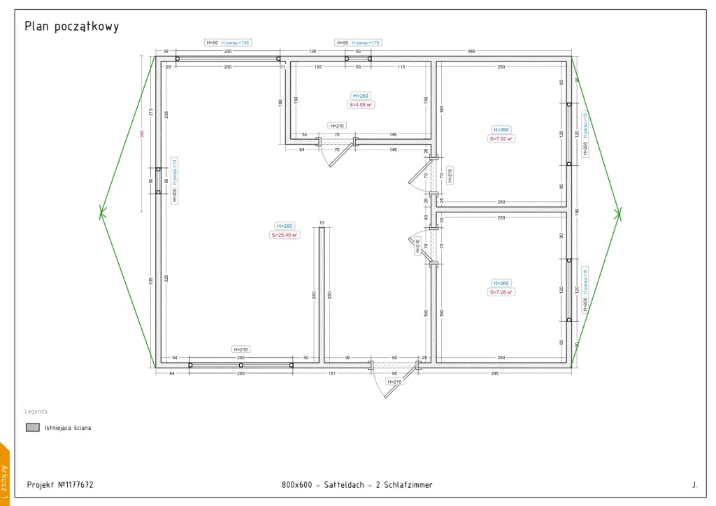 Culmen – 800 × 600 cm – Grundriss
